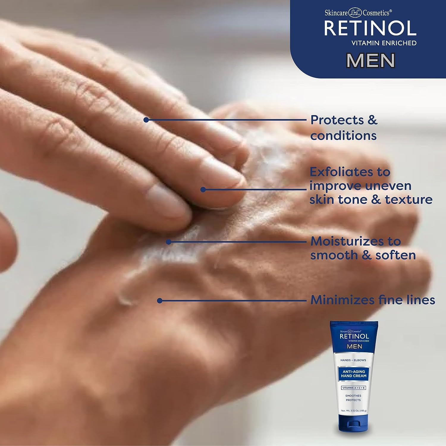Retinol Men's Anti-Aging Hand Cream - FranWilson